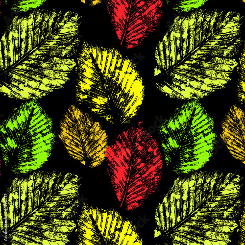 Colorful autumn leaves prin...
