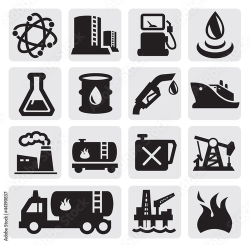 Oil and petrol icons