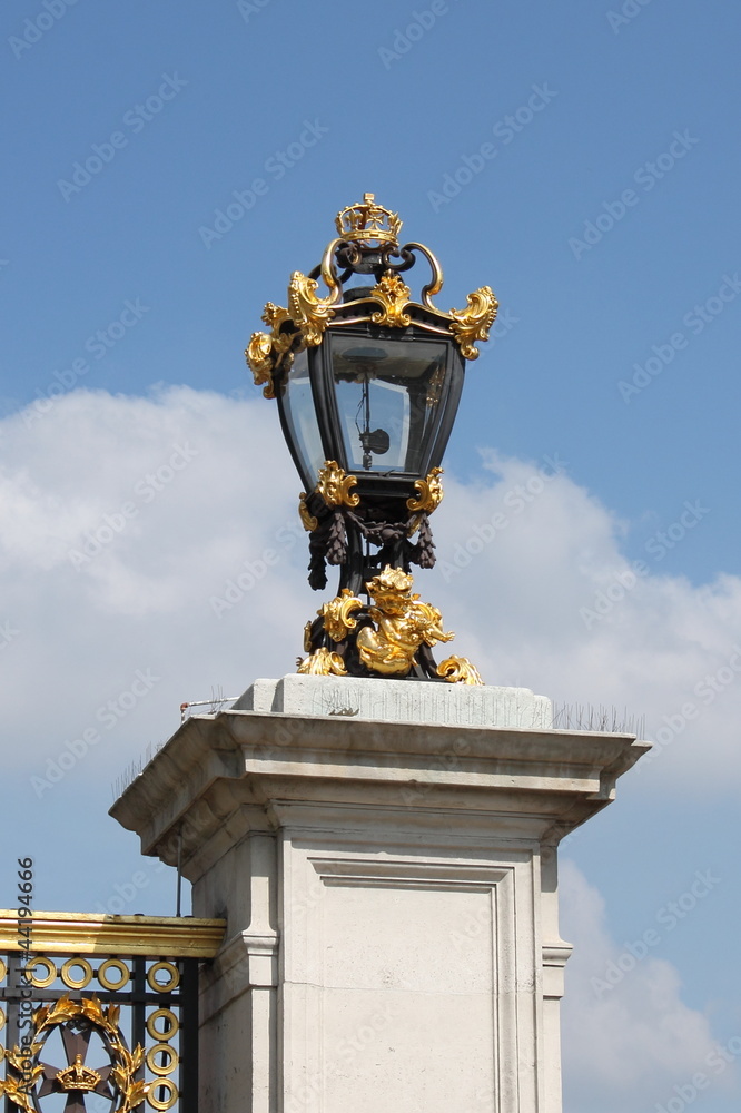 Royal street lamp in Buckingham Palace