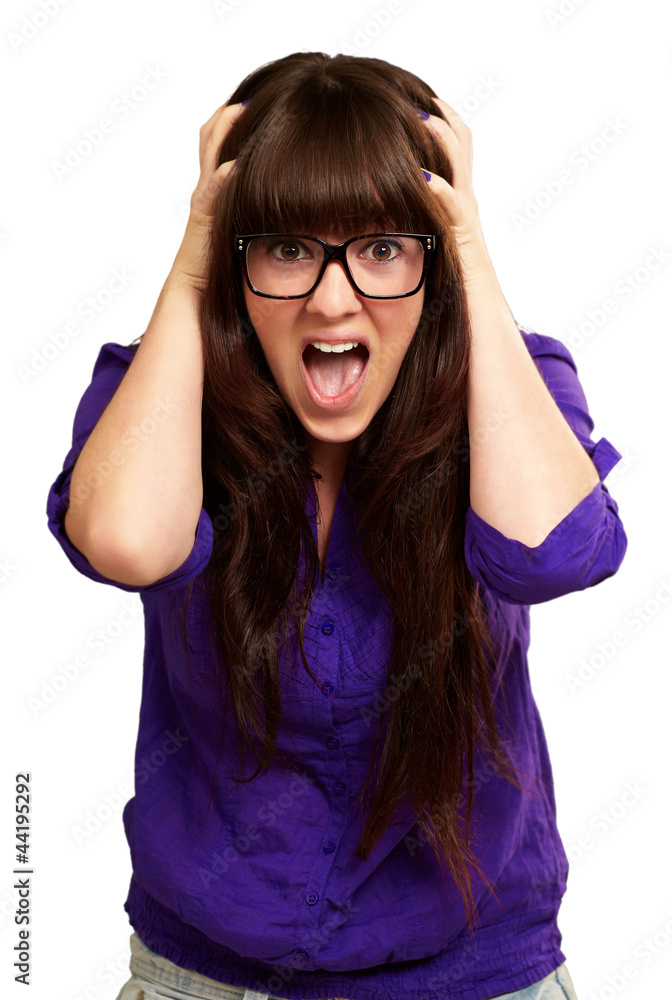 Frustrated Woman With Mouth Open Frustrated Woman With Mouth Open