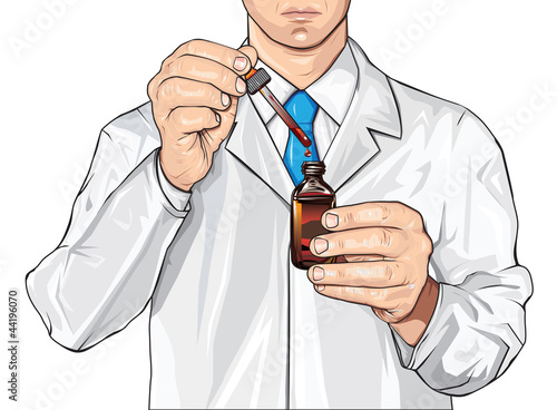 Doctor with dropper