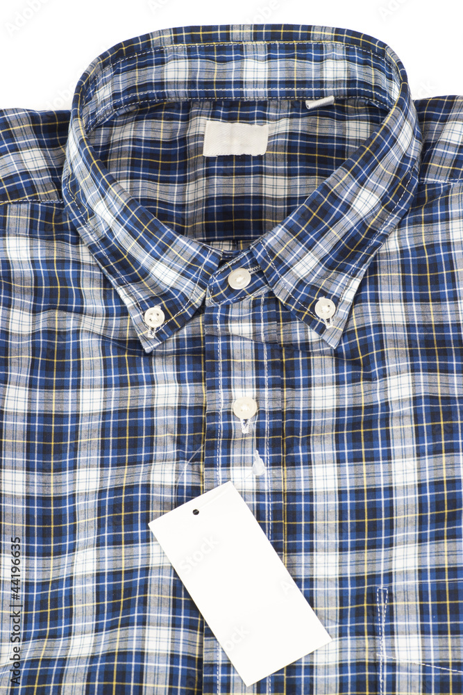 Blue checked pattern shirt Blue checked pattern shirt