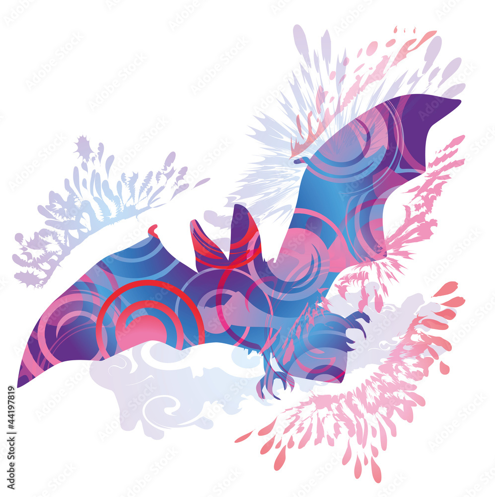 Obraz premium Schattenhklecks Fledermaus