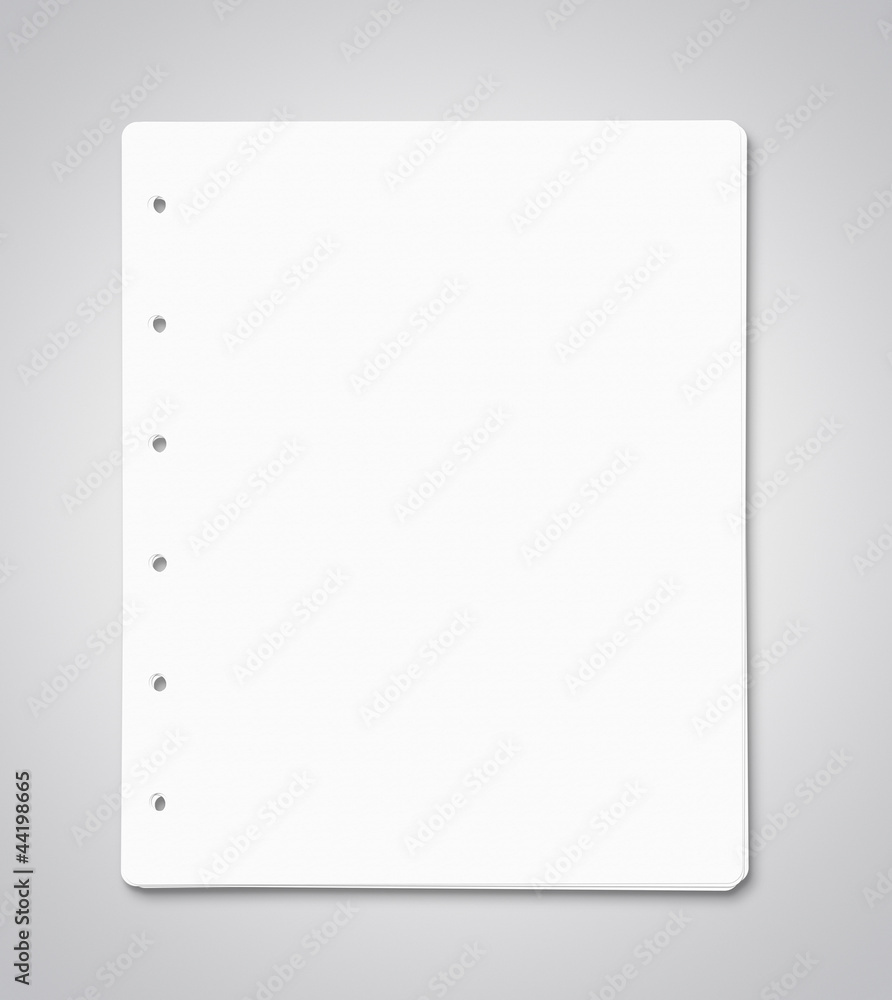Stack of blank paper sheets with clipping path Stack of blank paper sheets with clipping path