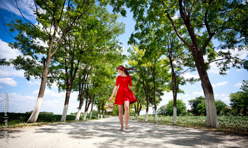 Happiness girl in nature