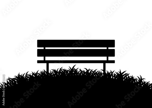 Silhouette of bench