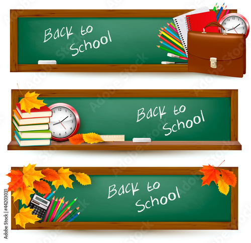 Set of back to school banners  Vector