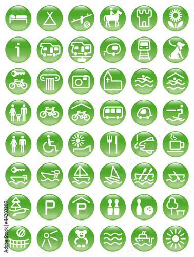 green round buttons summer+leisure