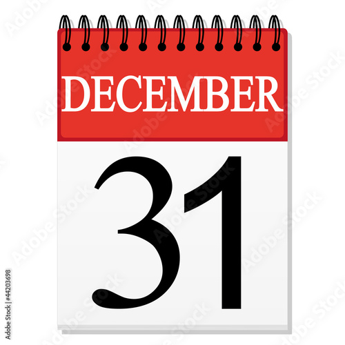 Sheet calendar (December 31)