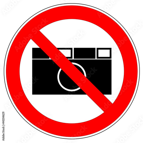 Verbotszeichen - Fotografieren