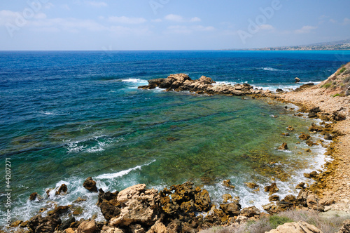 Mediterranean Sea coast near city of Paphos, Republic of Cyprus