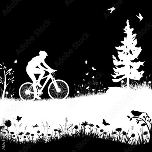 Mountainbike Vektor Silhouette