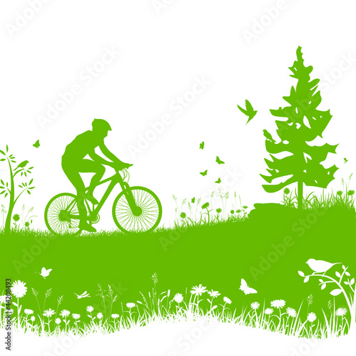 Mountainbike Vektor Silhouette