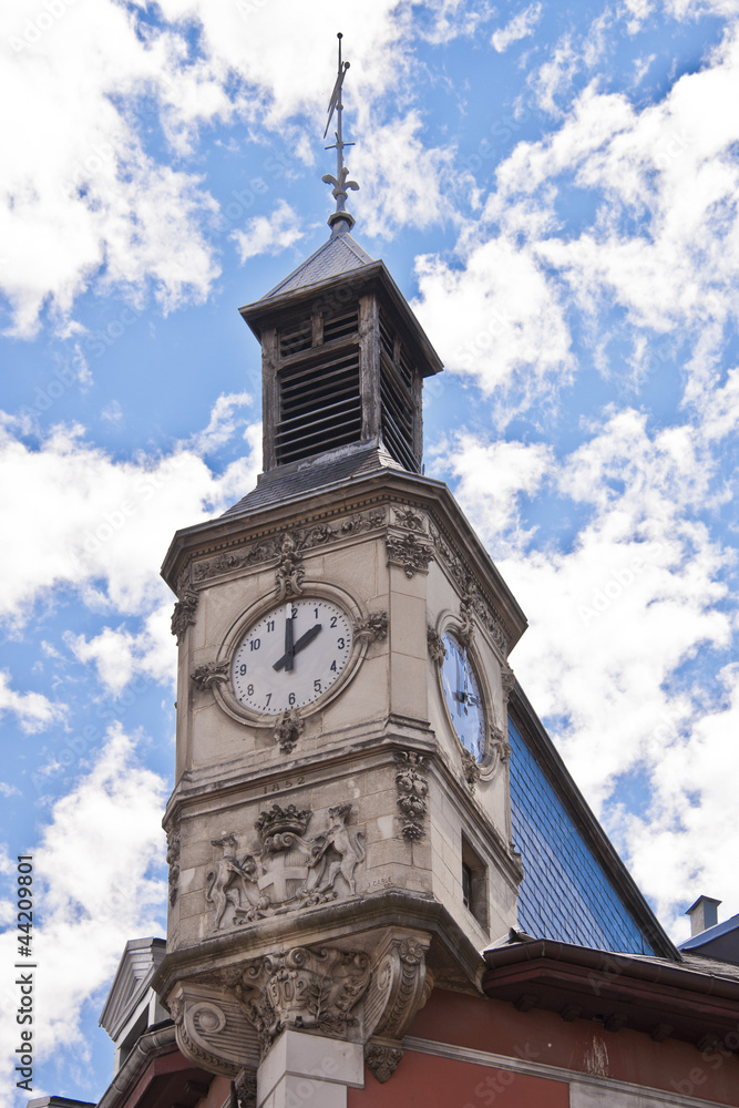 Clock tower in chambery