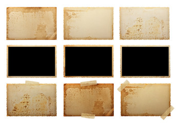 old photo paper texture isolated on white background