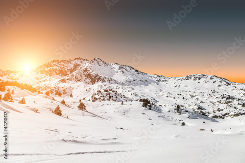 Photography Sunset in the mountains