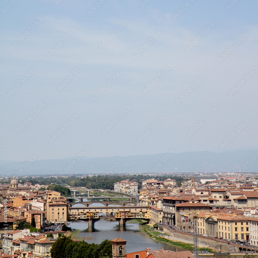 Vue carrée de Florence, Toscane, Italie