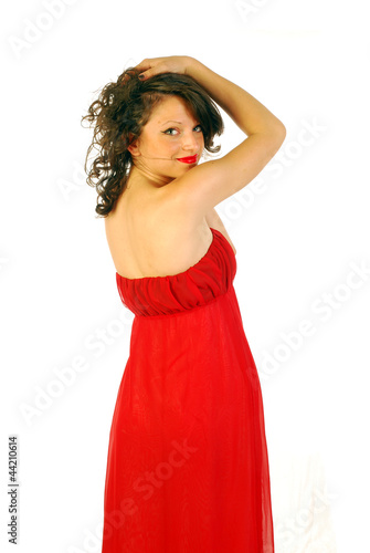 Woman in elegant red dress 209 © francovolpato