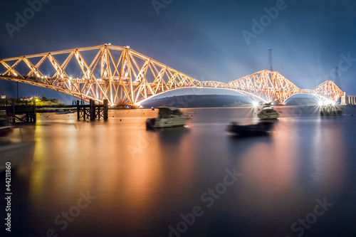 The Forth Road Bridge by night