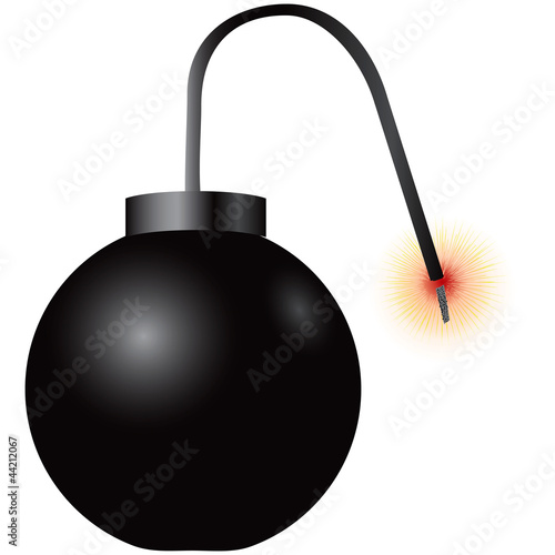 Εκτύπωση καμβά Bomb with burning fuse