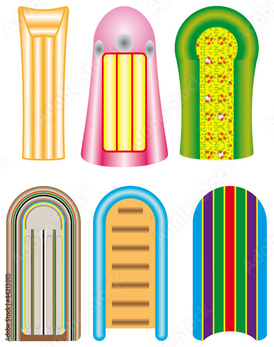 Floating air mattresses.