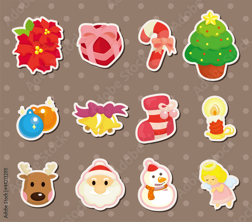 cute cartoon Christmas element stickers photo
