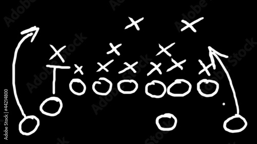 American football field tactics animation