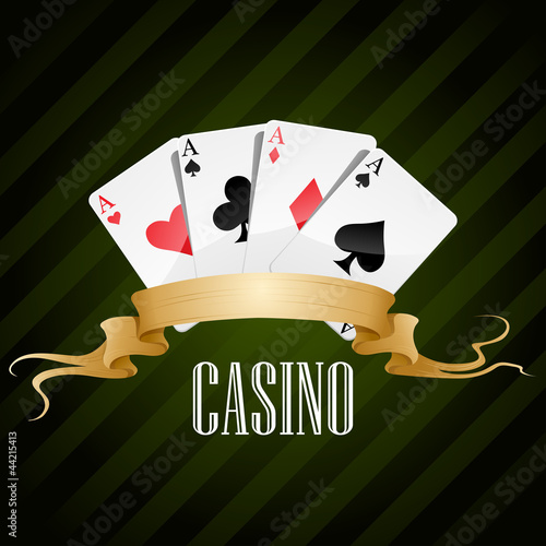 vector illustration poker poster casino
