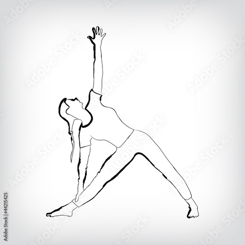 Utthita Trikonasana Scribble