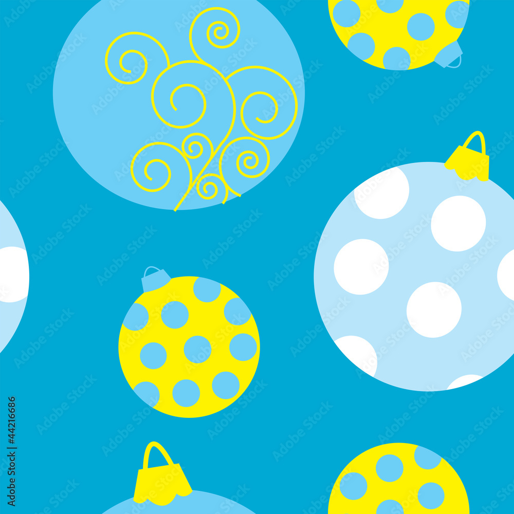 New Year's toys on blue background