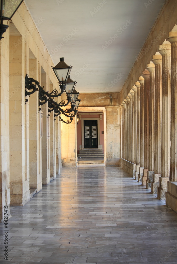 Colonnade in Corfu