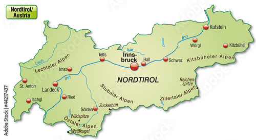 Inselkarte von Tirol als   bersicht