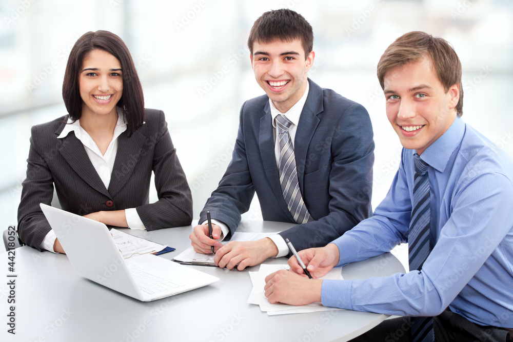 Young business people. Teamwork. Young business people. Teamwork.