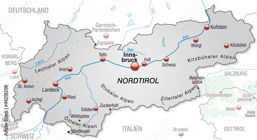 Umgebungskarte von Tirol und Umgebung