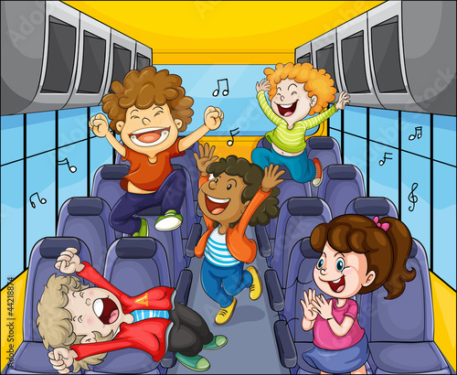 kids in the bus