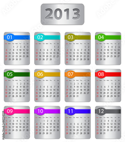 Calendar for 2013 year