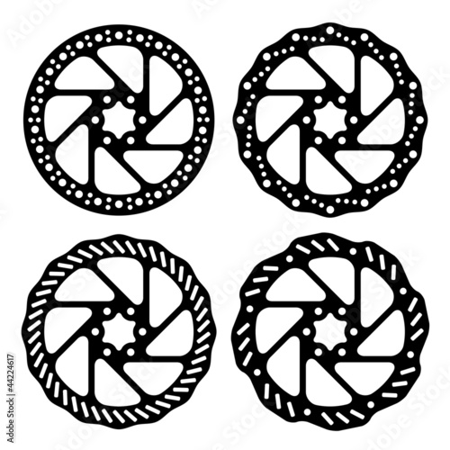 vector bike brake disc black silhouette