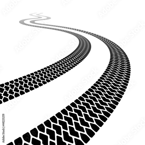 vector winding trace of the terrain tyres