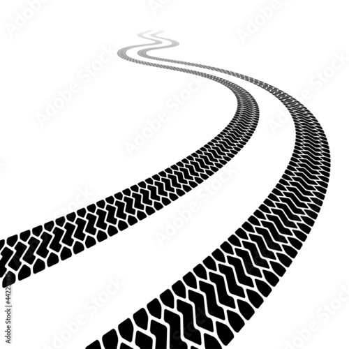 vector winding trace of the terrain tyres
