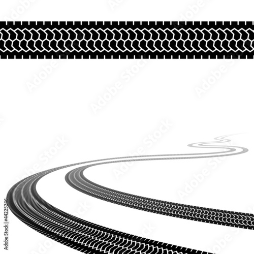 vector winding trace of the terrain tyres