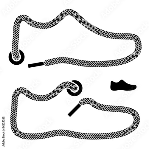 vector shoelace shoe symbols photo