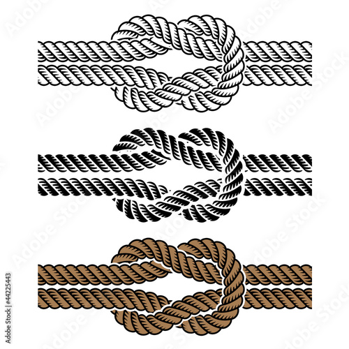 vector black rope knot symbols