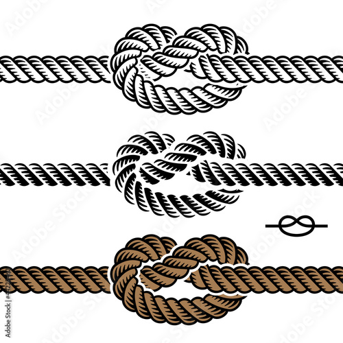 vector black rope knot symbols