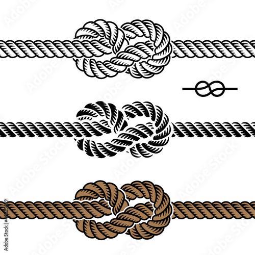 vector black rope knot symbols