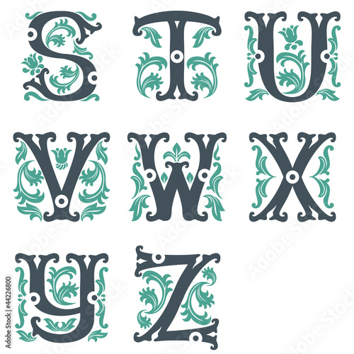 vintage alphabet. Part 3