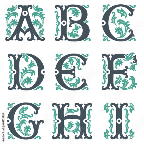 vintage alphabet. Part 1