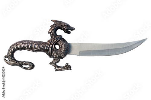 Konstfotografi Ancient souvenir dagger on a white background