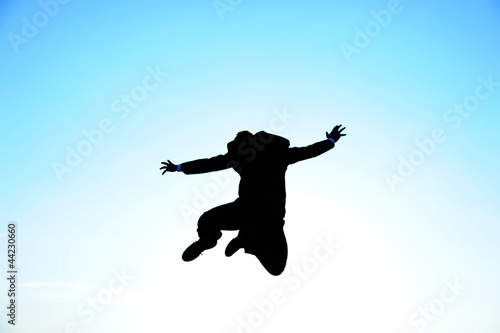 Wallpaper Mural Jumping businessman Torontodigital.ca