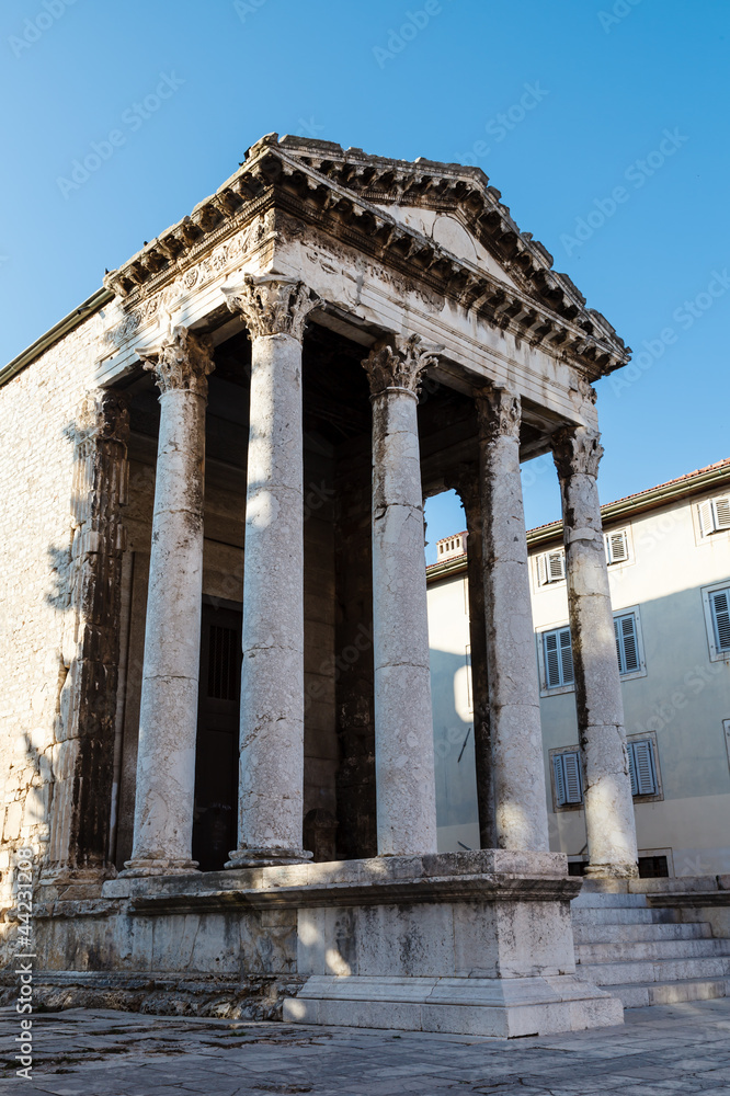 Ancient Roman Temple of Augustus in Pula, Istria, Croatia Ancient Roman Temple of Augustus in Pula, Istria, Croatia