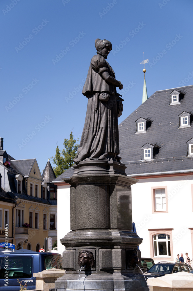 Fototapeta premium Denkmal Barbara Uttmann Annaberg Buchholz